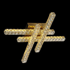 Люстра стельова "Світлова геометрія" золото 3000-6000К 72Вт IP20 з пультом