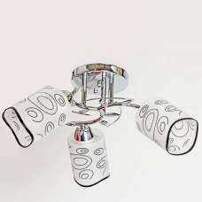 Люстра в спальню цоколь E27 на 3 лампи колір хром