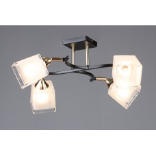 Люстра з 4 поворотними плафонами, чорний метал цоколь Е27