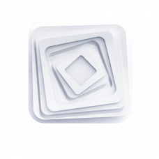 Люстра с димером 120W 3000-6500К квадрат пульт ДУ белая