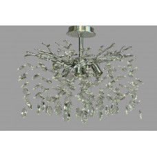Люстра с хрустальными подвесками 6 ламп цоколь Е14 хром