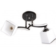 Люстра з квадратними плафонами 2 джерела світла Е27 чорний/хром