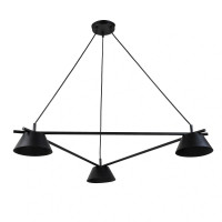 Лофт-люстра с тремя металлическими плафонами, цоколь GX53