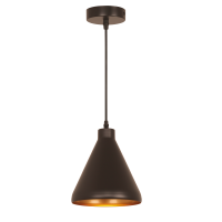 Минималистичный светильник черного цвета с золотым акцентом под лампу E27