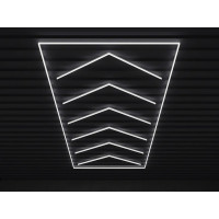 Модульна led система освітлення 380Вт 45600Лм 2430×4835 мм 6500К холодний білий IP20