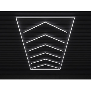 Модульна led система освітлення 380Вт 45600Лм 2430×4835 мм 6500К холодний білий IP20