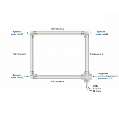 Модульный led светильник 72W 1200×1200мм холодный свет 6000K