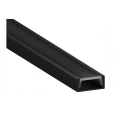 Накладний чорний профіль для світлодіодної стрічки з чорним розсіювачем LS139 2м (ціна 1м)