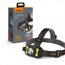 Налобный фонарик светодиодный  5000K 700Lm VIDEX VLF-H147 9 режимов с белым/красным светом