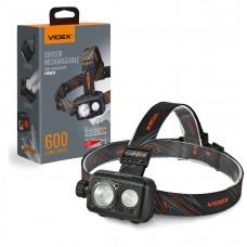 Налобный светодиодный фонарь с красным светом 600Lm 5000K VIDEX VLF-H189 сенсор