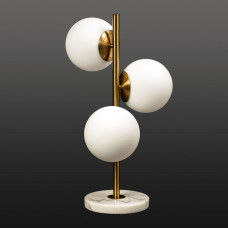 Настільна дизайнерська лампа 3 плафони скло метал E27