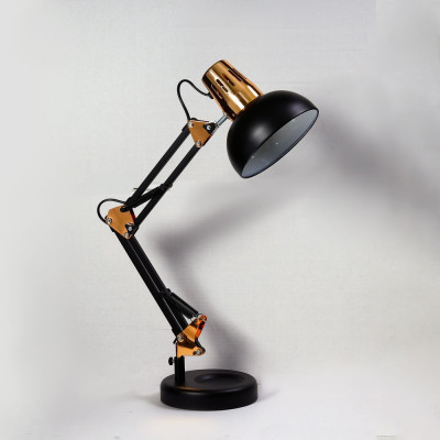 Настольная лампа для офиса черная, патрон E27