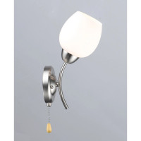 Настінне бра нікель з патроном E27 і мотузковим вимикачем