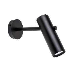 Настінний спот GU10 метал циліндр 57×180 мм чорний