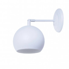 Настенный светильник белый металлический сферический плафон, цоколь E27