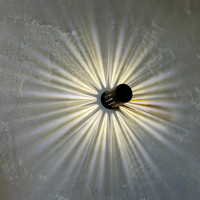 Настенный светильник бра черный цилиндр с лучевым светом G4 led