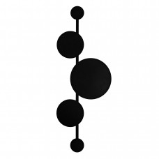 Настінний світильник із плафонами-дисками 3 лампи G4 чорний