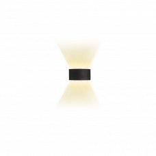 Настенный светодиодный светильник для фасада 6Вт 3000К IP54 черный корпус