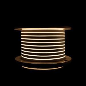 Неонова led стрічка 24V 8W/м IP65 теплий білий 8×16 мм (ціна 1м)