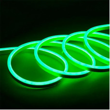 Неоновая лента led зеленая 12В для декора 120 д.м. 8×16мм IP65 (цена 1м)