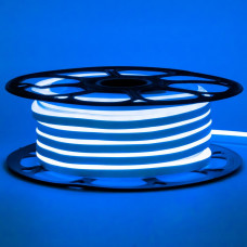 Неоновая светодиодная лента синяя 12В 8х16мм 120д.м. IP65 10Вт/м (цена 1м)