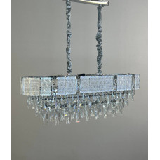 Овальна люстра кришталева  з регулюванням висоти патрон 10хE14, 220 В