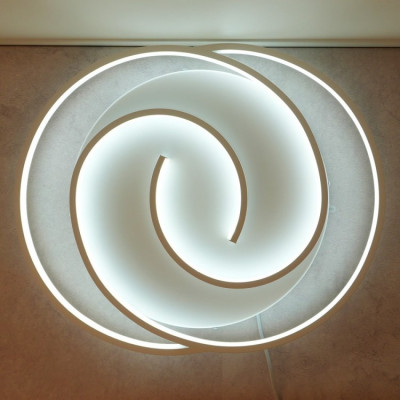 Овальний світильник led 75Вт 3000-6000К з димером, нічник, пульт керування