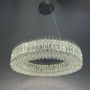 Підвісна кришталева led люстра 70Вт 3400–6000K IP20 хром