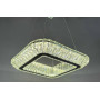Подвесная квадратная хрустальная led люстра 70Вт*2 3200–6000K IP20 хром с пультом - фото №2