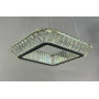 Подвесная квадратная хрустальная led люстра 70Вт*2 3200–6000K IP20 хром с пультом - фото №3