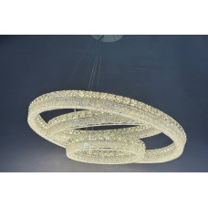 Підвісна led люстра 3 кільця з пультом 235Вт IP20 регульована висота  