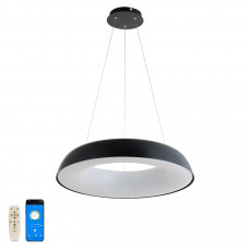 Підвісна led-люстра 80Вт 3200-6000К з регульованою висотою 300–1200 мм з пультом, чорна