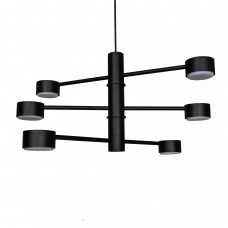 Подвесная люстра GX53 черная 6 ламп