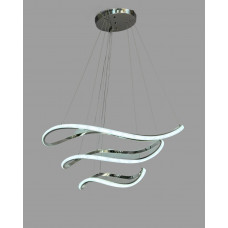 Підвісна люстра led 140 Вт хромована 3000–6000K IP20 регульована висота