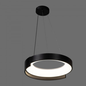 Підвісна люстра led чорна 116Вт 3200-6000К Ø48 см регульований підвіс, диме...