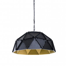 Підвісна люстра модерн D460 під лампу Е27 металева чорно-золота