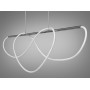 Подвесная светодиодная люстра 48W, волнистый дизайн хром теплый свет 3200K - фото №3
