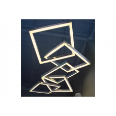 Led світильник на тросах 5 квадратів 1000 мм 640Вт 6500К біле холодне світло