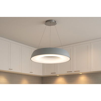 Підвісний led світильник сірий 80Вт для дому та офісу 3 режими світіння