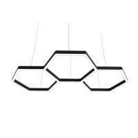 Подвесной led светильник Соты 170Вт 40000лм 6500K черный с драйвером