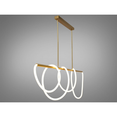 Подвесной светильник 48Вт led бронза, волнистый элемент 3200К