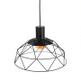 Подвесной светильник многогранный черный 360 мм металл E27 - фото №2