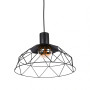Подвесной светильник многогранный черный 360 мм металл E27 - фото №3