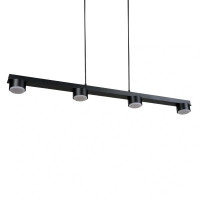 Підвісний світильник для кухні 4 GX53 металевий чорний 110см