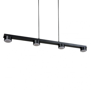 Подвесной светильник для кухни 4 GX53 металлический черный 110см