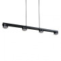 Подвесной светильник для кухни 4 GX53 металлический черный 110см - фото №1
