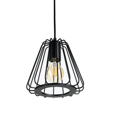 Підвісний світильник E27 з металевим конусним плафоном