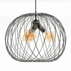 Підвісний світильник лофт чорний онікс 3 лампи E27 