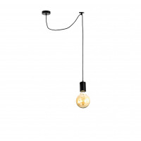 Люстра на 1 лампочку Е27 з регульованою висотою, чорна