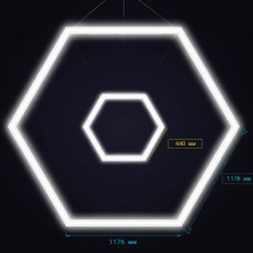 Подвійний світильник Hexagon led 153W 6000K модульний